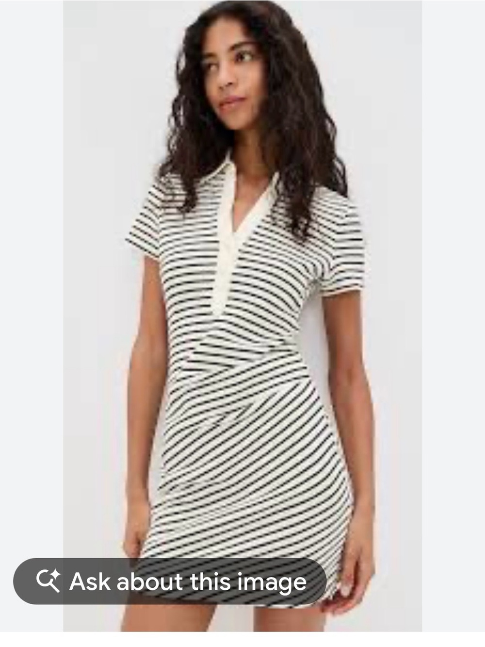 Brand New With Tags - Sundry Short Sleeve Striped Polo Mini dress Sz XS